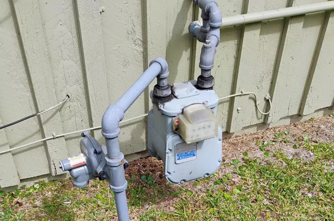 Residential plumbing work inside a home